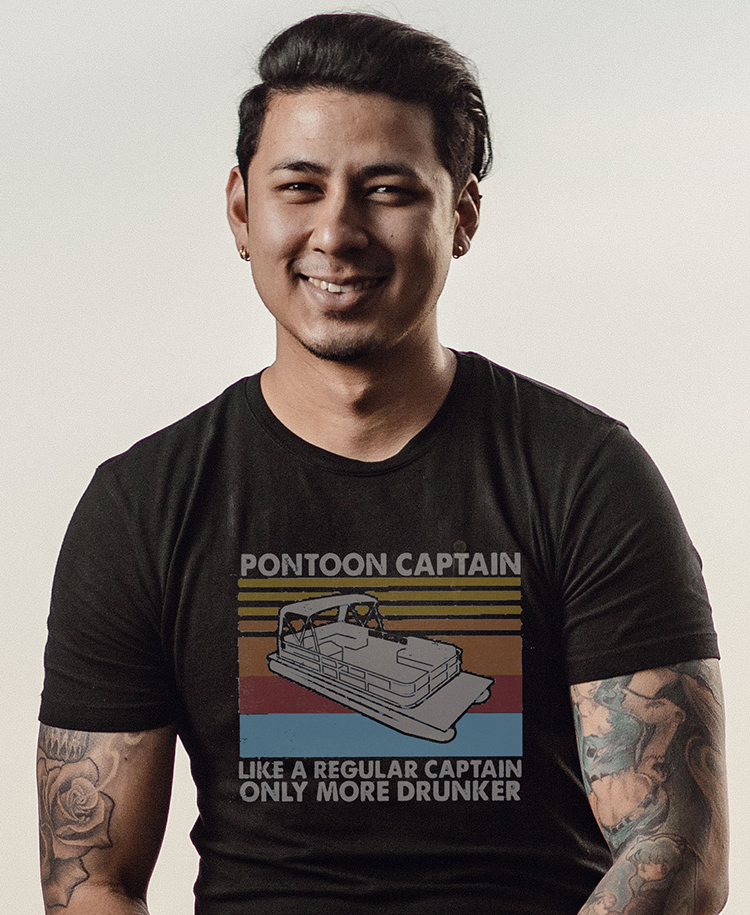 Pontoon Captain Printed T-Shirt